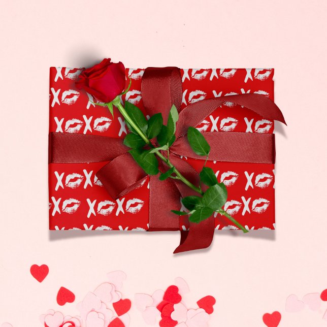Papier Cadeau XOXO Valentines Gift (XOXO Valentines Gift Wrapping Paper)