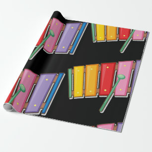 Papier Cadeau Xylophone Musical Instrument Coloré