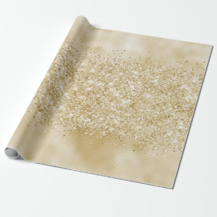 Papier Cadeau Yellow Gold Confeti Glitter