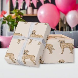 Papier Cadeau Yellow Labrador Retriever Cute Lab Motif chien