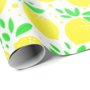 Papier Cadeau Yellow Lemons Wrapping Paper