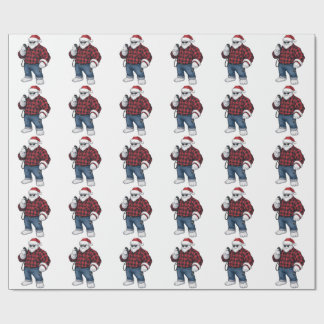 Papier Cadeau Yeti Abominable Snowman Conducteur de Camion Camio