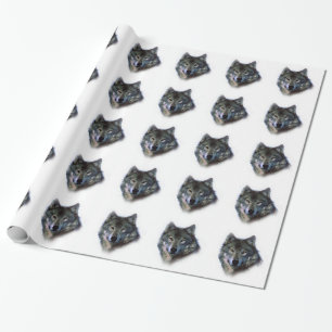 Papier Cadeau Yeux de loup gris