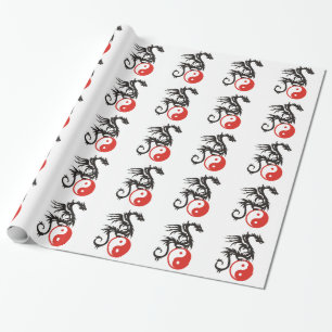 Papier Cadeau Yin et Yang Dragon