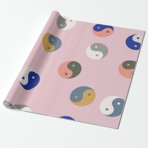 Papier Cadeau Yin et yang motif sans faille, spirituel répétable