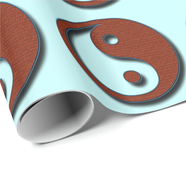 Papier Cadeau Yin Yang par Shirley Taylor (Coin rond)