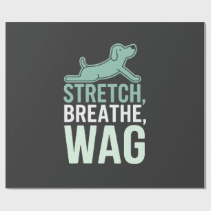 Papier Cadeau Yoga Doga Chien Bien-être Animal Étirement Conscie