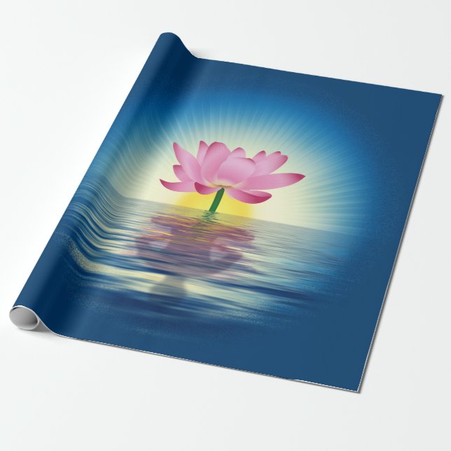 Papier Cadeau Yoga Lotus (Déroulé)