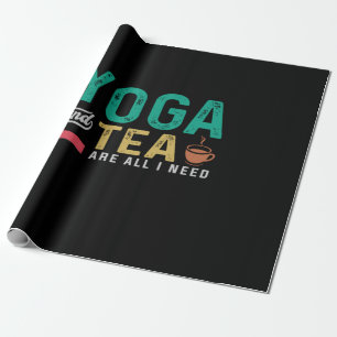 Papier Cadeau Yoga Lover   Yoga Et Thé Sont Tout Ce Dont J'Ai Be