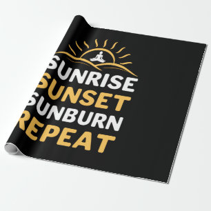 Papier Cadeau Yoga Lover Yoga Sunrise Sunset Sunburn Répéter