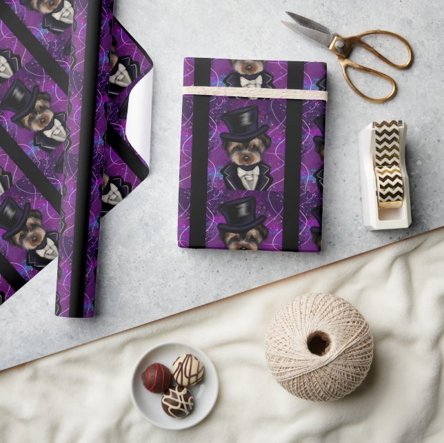 PAPIER CADEAU YORKIE             (Artisanat)