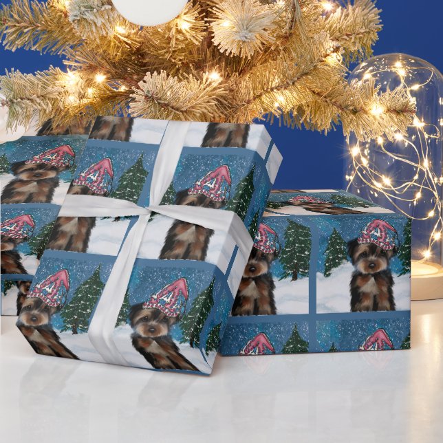 PAPIER CADEAU YORKIE POO (Vacances)
