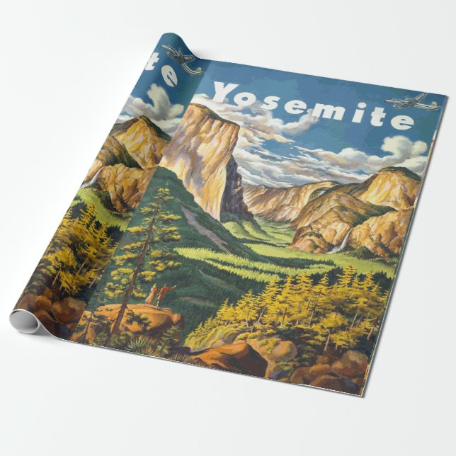 Papier Cadeau Yosemite Travel Art (Déroulé)
