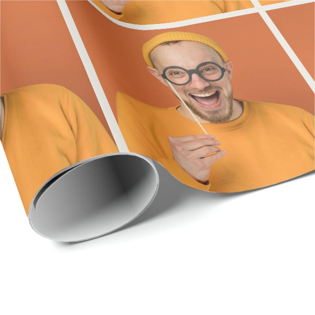 Papier Cadeau Your Funny Photo Selfie Upload (Coin rond)