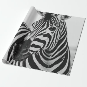 PAPIER CADEAU ZEBRA NOIR ET BLANC