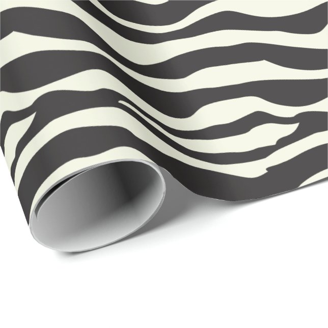 Papier Cadeau Zebra Poster de animal (Coin rond)