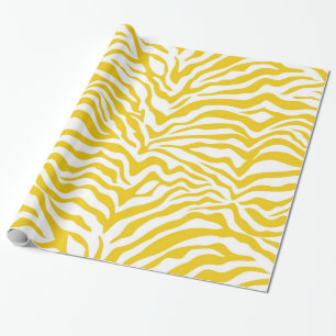 Papier Cadeau Zèbre jaune