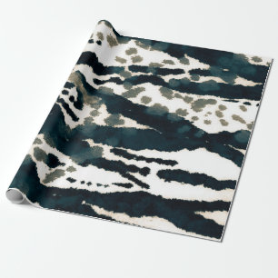 Papier Cadeau Zèbre vieilli Imprimer. Gris Zèbre Brut Impression