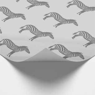 Papier Cadeau Zèbres - Tons de gris / gris