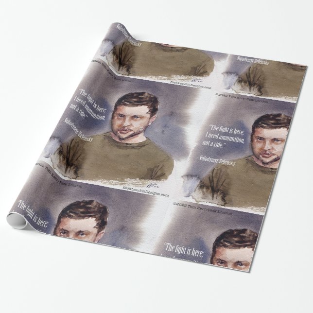 Papier Cadeau Zelensky, Volodymir Wrapping Paper (Déroulé)