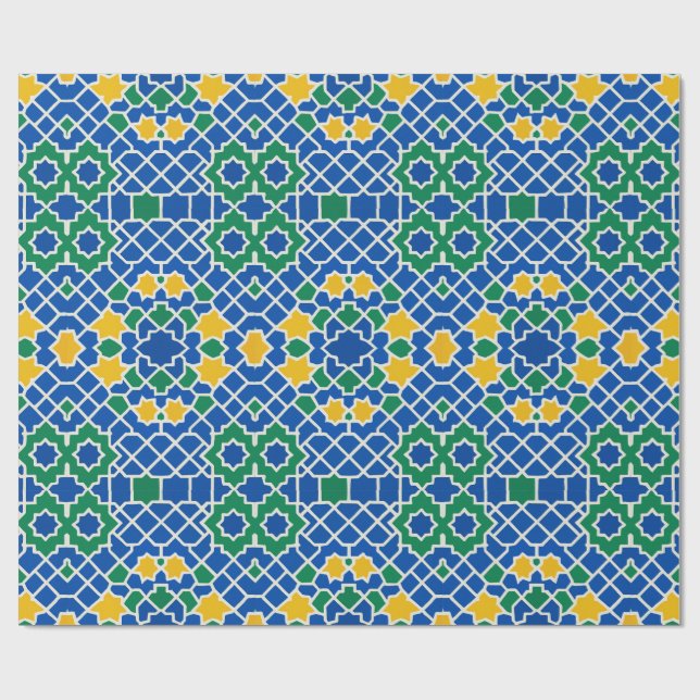 Papier Cadeau zelij marocain (Plat)