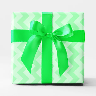 Papier Cadeau Zigzag vert de menthe monochromatique