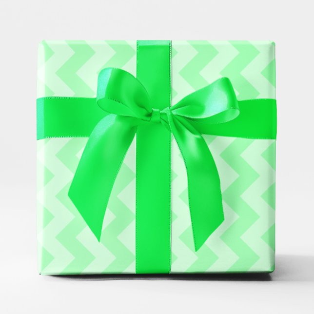 Papier Cadeau Zigzag Vert Menthe Monochrome (Monochromatic Mint Green Zigzag Wrapping Paper)