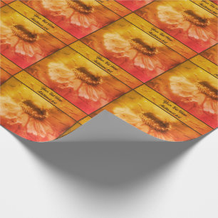 Papier Cadeau Zinnia Daisy Flower Vintage personnalisé