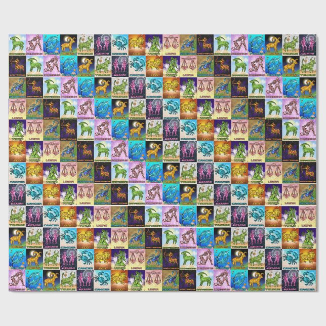 Papier Cadeau Zodiaque (Plat)