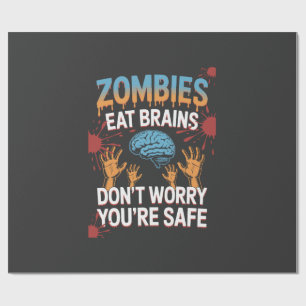 Papier Cadeau Zombie d'Halloween