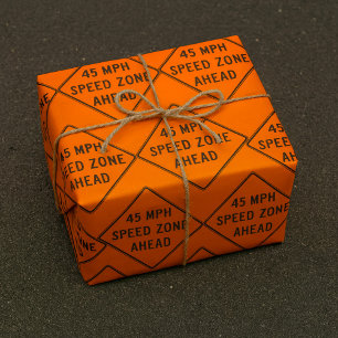 Papier Cadeau Zone de vitesse de 45 mi/h