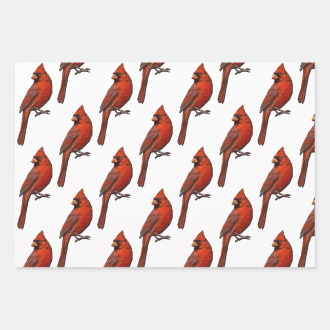 Papier cardinal à enveloppement Jeu plat de 3 feui (Devant)