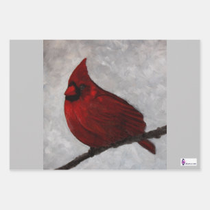 Papier cardinal, hibou et écorce commune