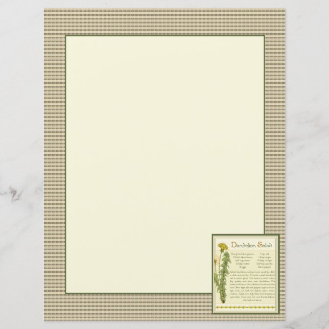Papier Carnet Dandelion Salade (Devant)