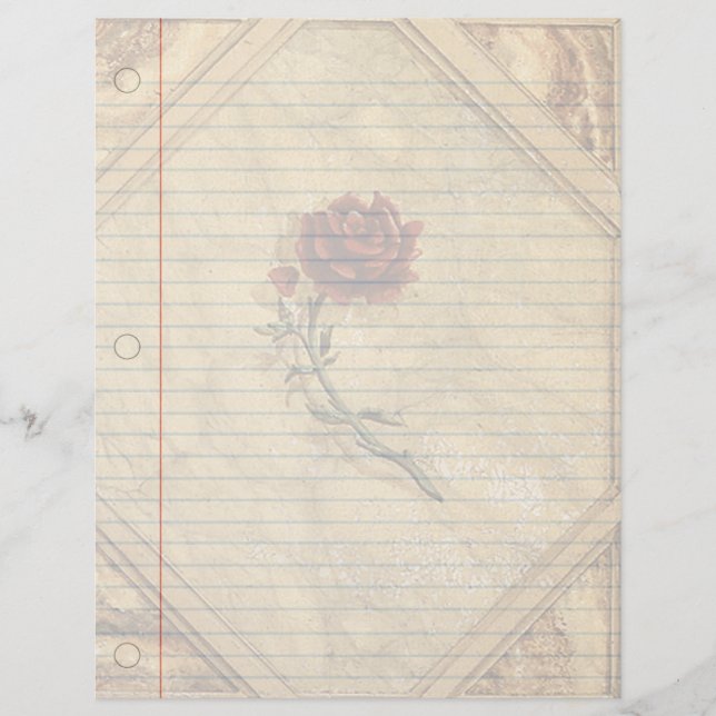 Papier Carnet Vintage Rose (Devant)