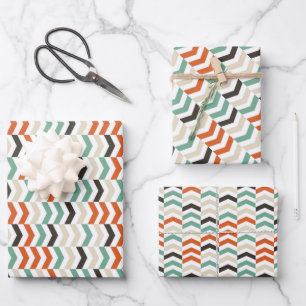 Papier Chevron Moderne - Enveloppement Cadeau Colo