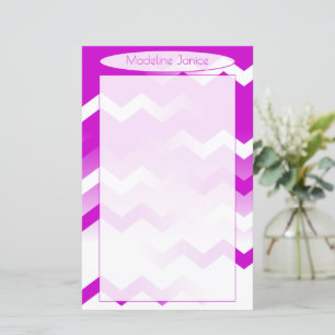 Papier Chevron Purple & White pour écriture manusc