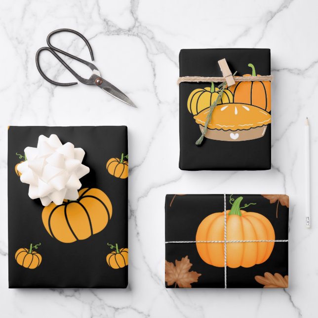 Papier citrouille Halloween (Recto)