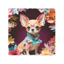 Papier couleur Rococo Pastel Chihuahua