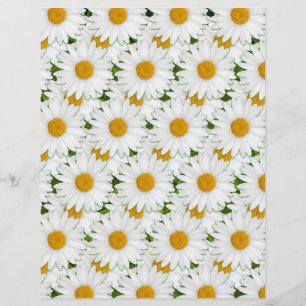 Papier Craft Art Floral Soleil Fleurs Rétro Blanc