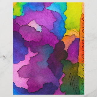 papier craft de style aquarelle coloré 21,59x27,94