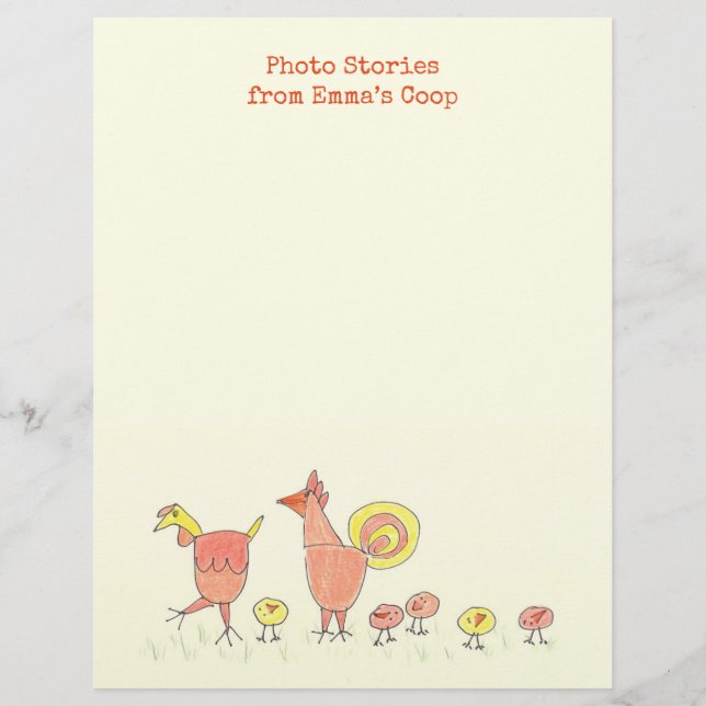 Papier craft famille de poulets Scrapbook vierge (Devant)