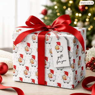 Papier Craft ou Papier Cadeau de Noël Mouton