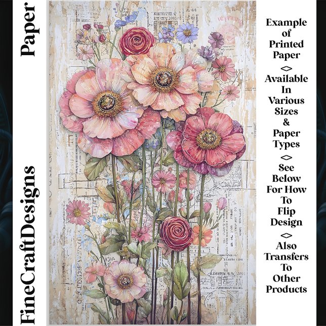 Papier Craft Shabby Chic Fleurs Pastel CS5 (Créateur téléchargé)