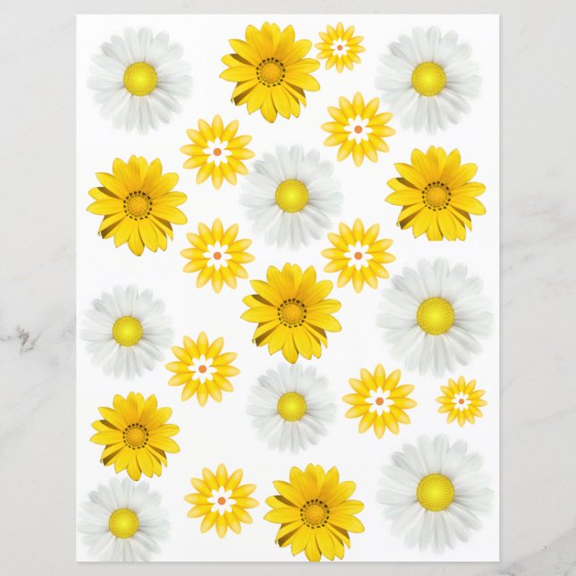 Papier Craftbook Floral Jaune (Devant)