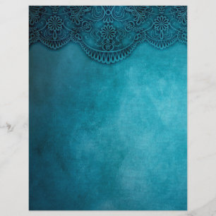 Papier d'artisanat Lacy Turquoise Grunge