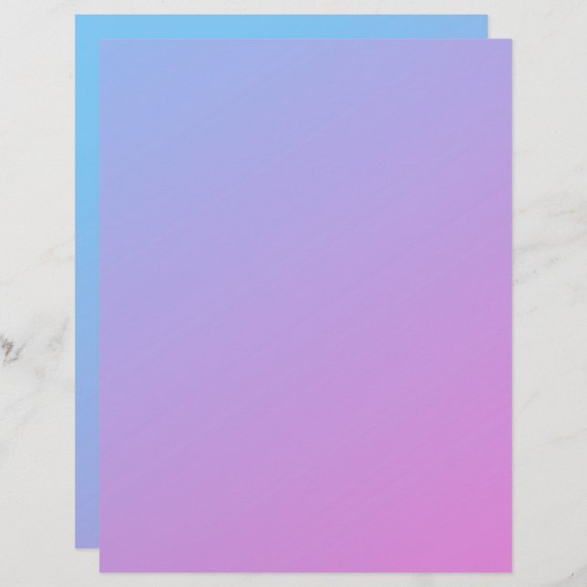 Papier d'artisanat Recyclé Pink to Blue Ombre (Devant / Derrière)