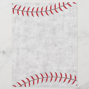 Papier de base-ball scrapbook avec coutures rouges