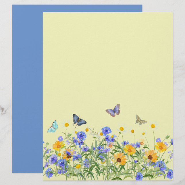 Papier de collection pour albumine à papillons vin (Devant / Derrière)