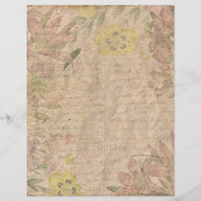 Papier de collection vintage rose vieux (Devant)